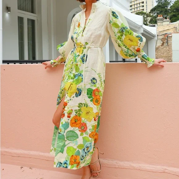 Euro Style Constance Shirtdress In Cream Dress - Picture 3 of 7